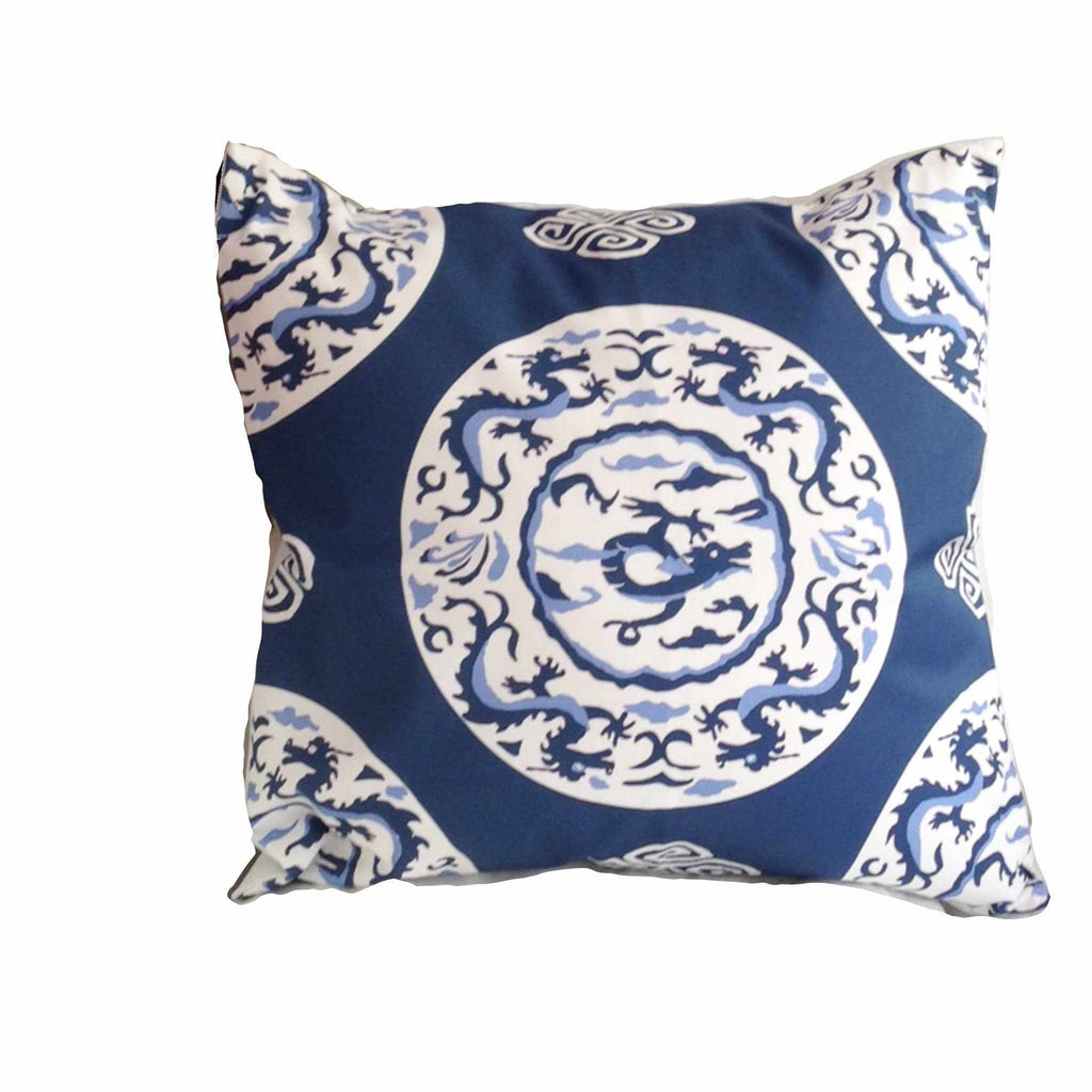 Blue Dragon 22" Pillow by Dana Gibson