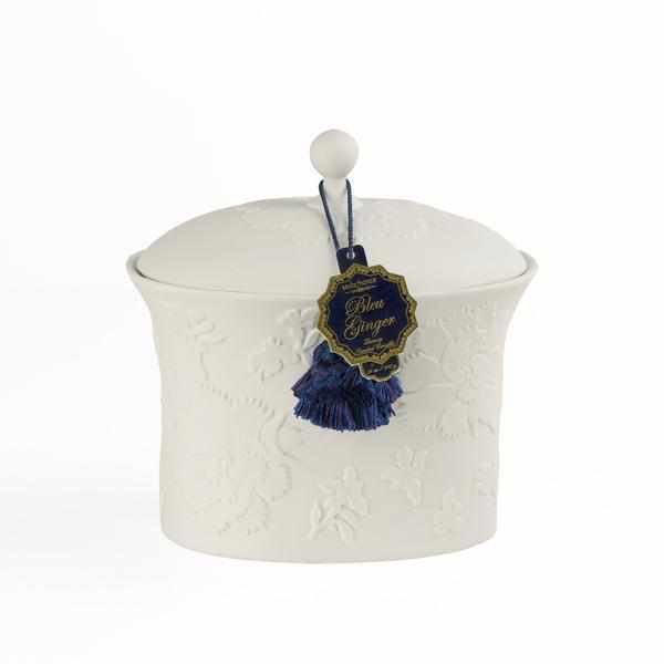 Blue Ginger Bleu et Blanc Ceramic Two-Wick Candle by Seda France