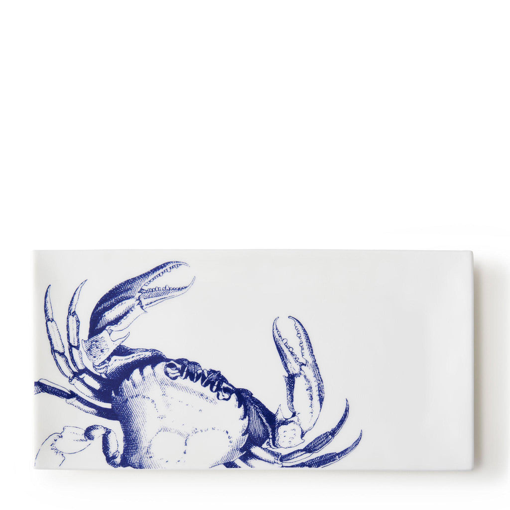 Blue & White Crab Sushi Tray by Caskata