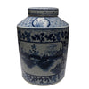 Blue & White Cylindrical Jar and Cover by Dessau Home