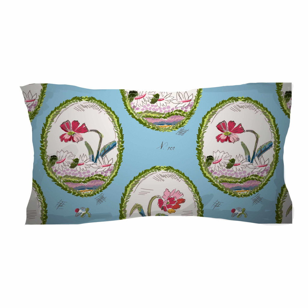 Botany in Blue Jumbo Lumbar by Dana Gibson