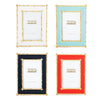Brynn Gold Bamboo Border 4" x 6" Photo Frames in Assorted Colors (Set of 4) by Two's Company