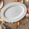 Cambridge Stripe White Medium Oval Platter** by Caskata