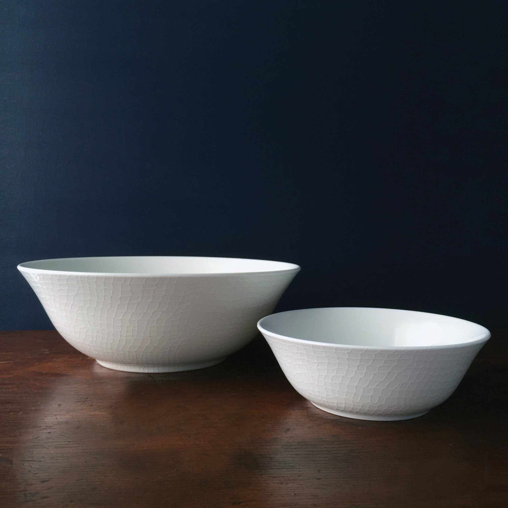 Catch White Medium Serving Bowl by Caskata