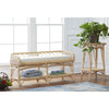 Charleston 48" Rattan Bench with Seat Cushion by Kenian Rattan Furniture