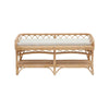 Charleston 48" Rattan Bench with Seat Cushion by Kenian Rattan Furniture