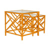 Chinese Chippendale Rattan Nesting Tables, Set of Two by David Francis Furniture