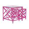Chinese Chippendale Rattan Nesting Tables, Set of Two by David Francis Furniture