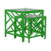 Chinese Chippendale Rattan Nesting Tables, Set of Two by David Francis Furniture
