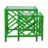 Chinese Chippendale Rattan Nesting Tables, Set of Two by David Francis Furniture