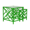 Chinese Chippendale Rattan Nesting Tables, Set of Two by David Francis Furniture