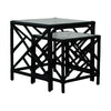 Chinese Chippendale Rattan Nesting Tables, Set of Two by David Francis Furniture