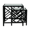 Chinese Chippendale Rattan Nesting Tables, Set of Two by David Francis Furniture