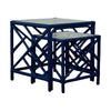 Chinese Chippendale Rattan Nesting Tables, Set of Two by David Francis Furniture