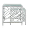 Chinese Chippendale Rattan Nesting Tables, Set of Two by David Francis Furniture
