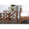 Chinese Chippendale Rattan Nesting Tables, Set of Two by David Francis Furniture