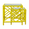 Chinese Chippendale Rattan Nesting Tables, Set of Two by David Francis Furniture
