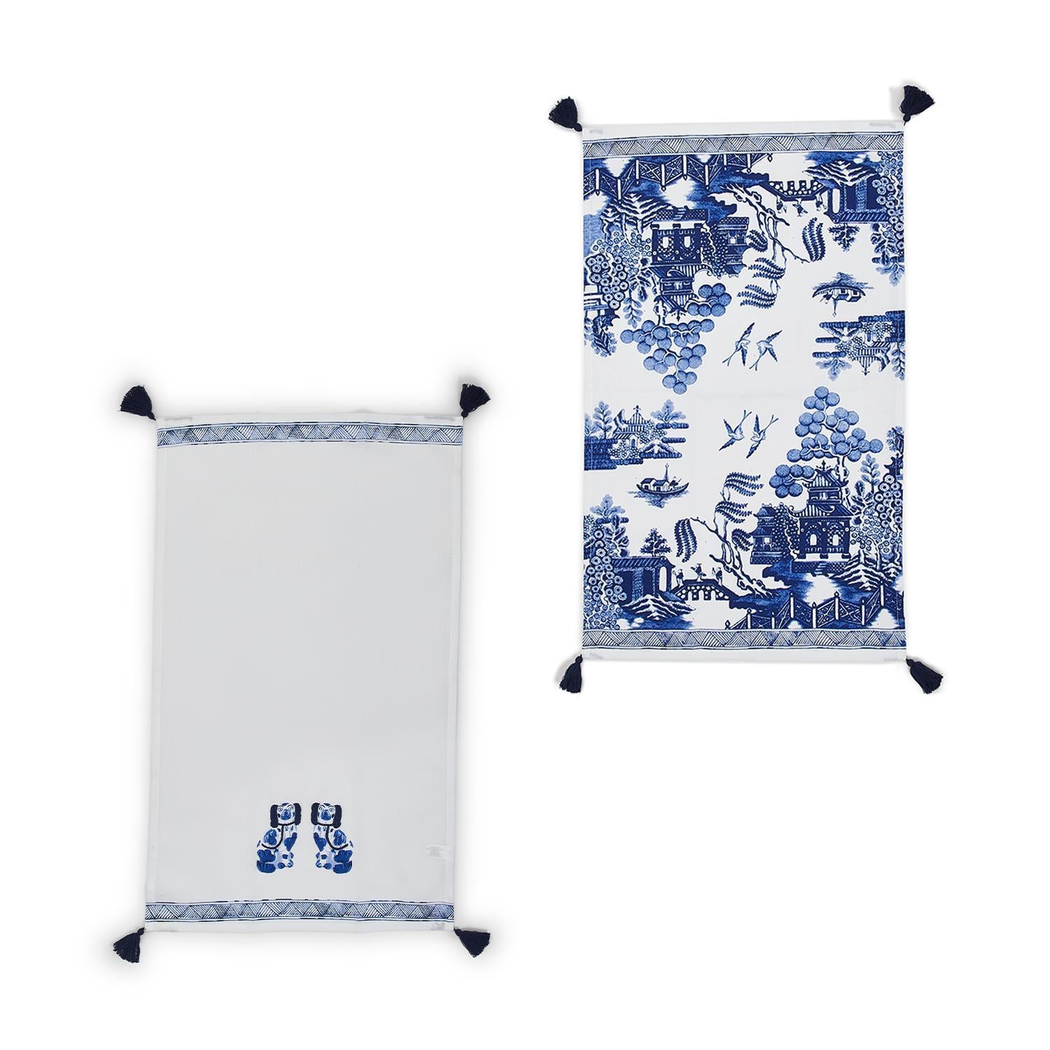 Dish Towel in Blue and White