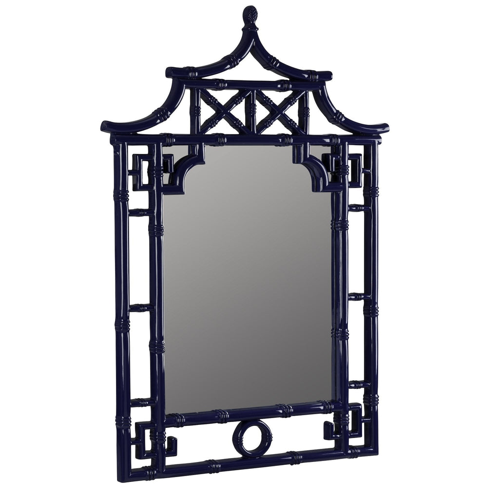 Chinoiserie Chic Cobalt Blue 42" Pagoda Mirror by Cooper Classics