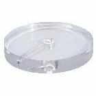 Clear Acrylic Round Lamp Bases, 9 inch diameter, 1 inch height by bplampsupply