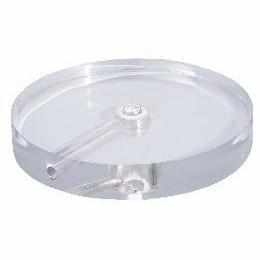 Clear Acrylic Round Lamp Bases, 9 inch diameter, 1 inch height by bplampsupply