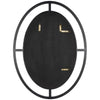 Compass Rose 40" Elle Oval Wall Mirror, Black by Cooper Classics