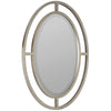 Compass Rose 40" Elle Oval Wall Mirror, Silver Finish by Cooper Classics