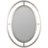 Compass Rose 40" Elle Oval Wall Mirror, Silver Finish by Cooper Classics