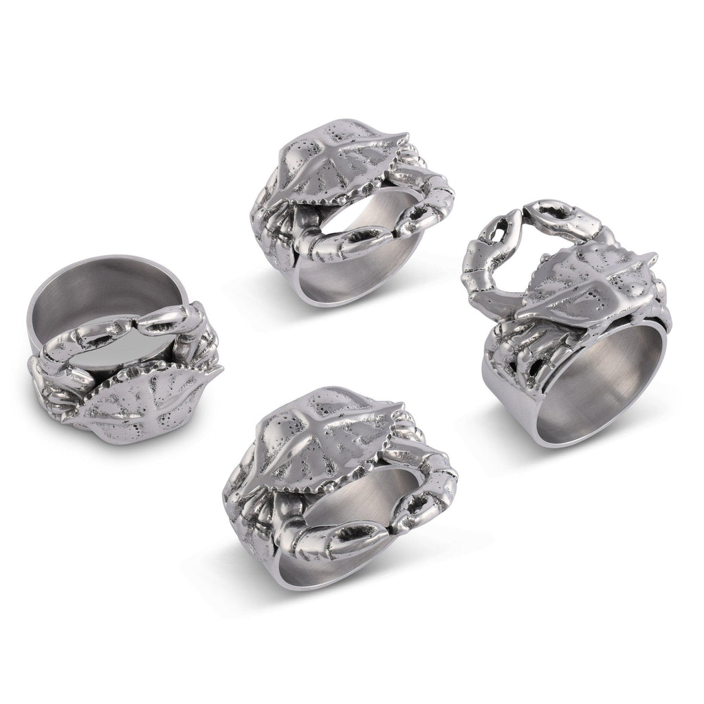 Crab Napkin Rings - Set of 4 by Arthur Court
