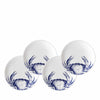 Crabs Blue Canapé Plates Boxed (Set of 4) by Caskata