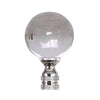 Crystal Ball Finial on Polished Nickel Base by East Enterprises