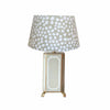 Devon Lamp in Grey with Grey Thumb Print Shade by Dana Gibson
