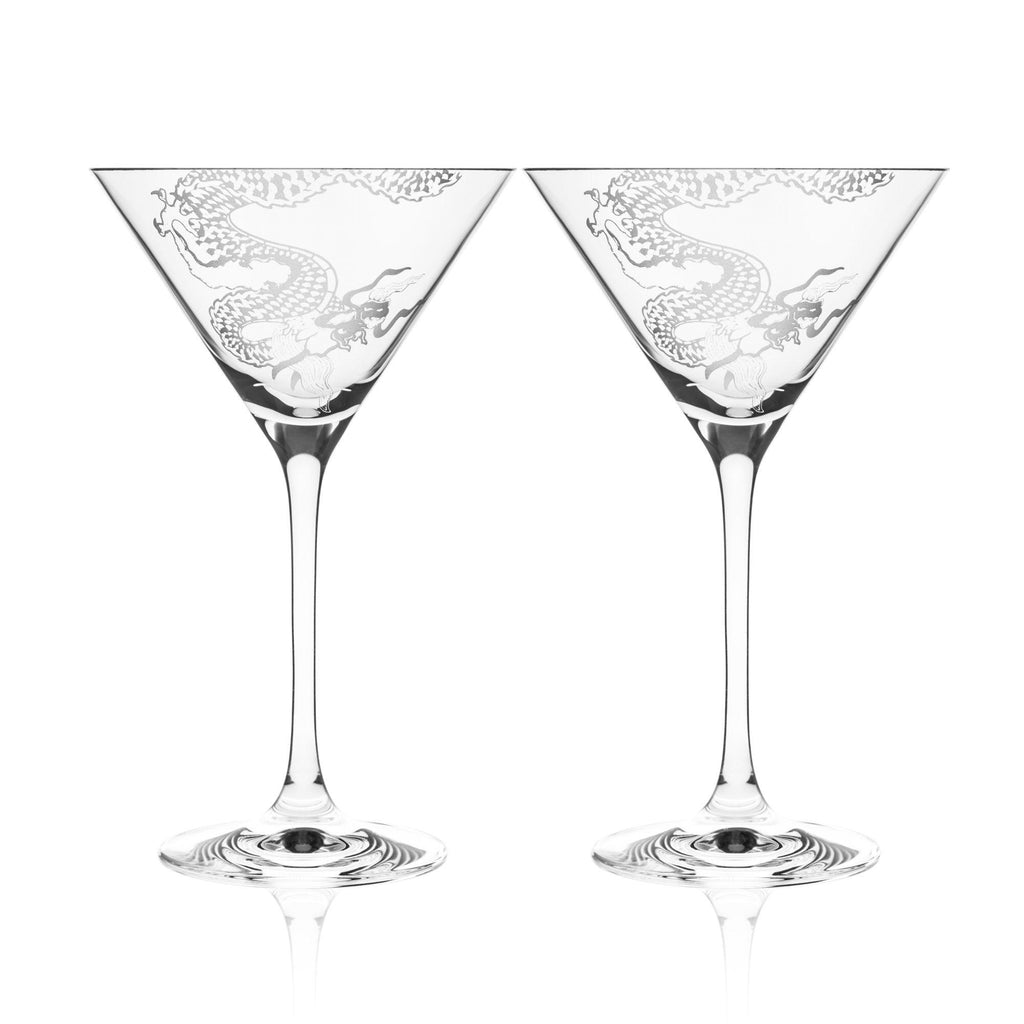Dragon Martini Glasses (Set of 2) by Caskata