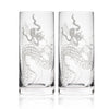 Dragon Motif Highball Glasses (Set of 2) by Caskata
