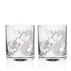 Dragon Motif Rocks Glasses (Set of 2) by Caskata