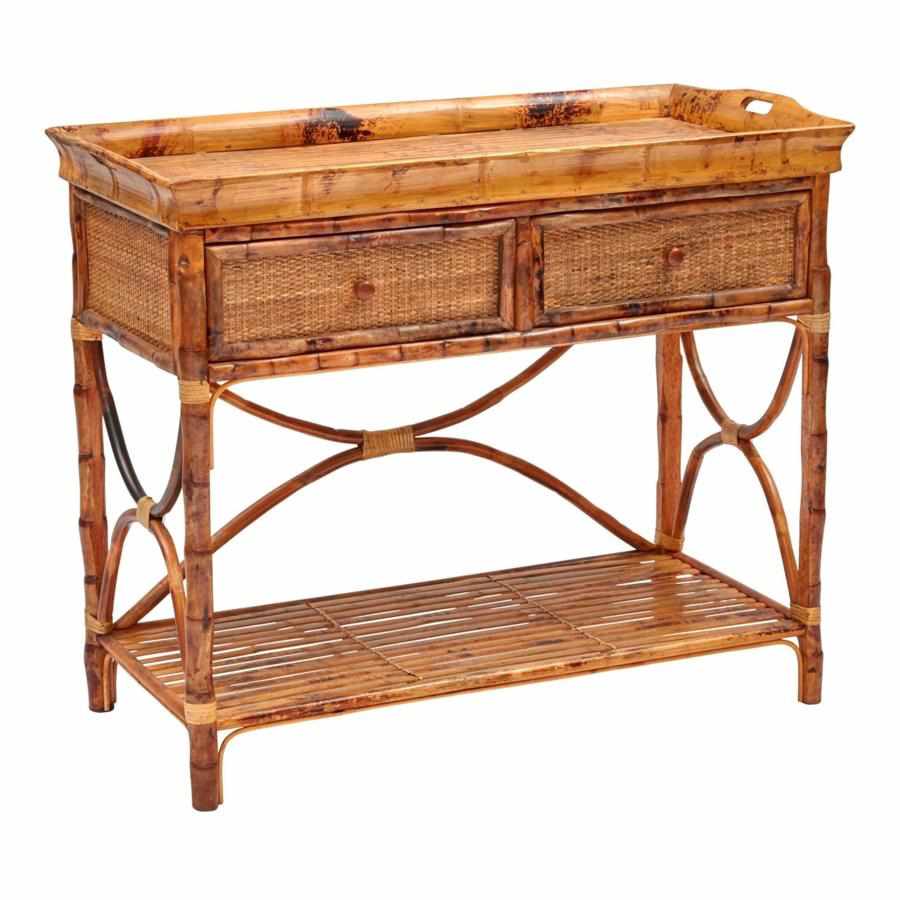 English Serving Console by Kenian Rattan Furniture
