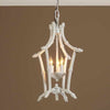 Faux Bamboo Lantern Chandelier, White Finish by Shades of Light