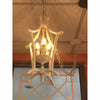 Faux Bamboo Lantern Chandelier, White Finish by Shades of Light