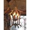 Faux Bamboo Lantern Chandelier, White Finish by Shades of Light