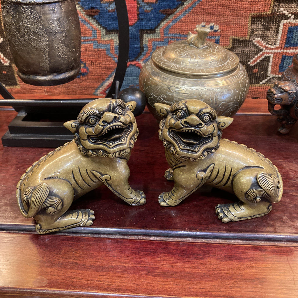 Feng Shui Bronze Foo Dogs by Room Tonic