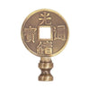 Feng Shui Coin Finial with Antique Brass Finish by B&P Lamp Supply
