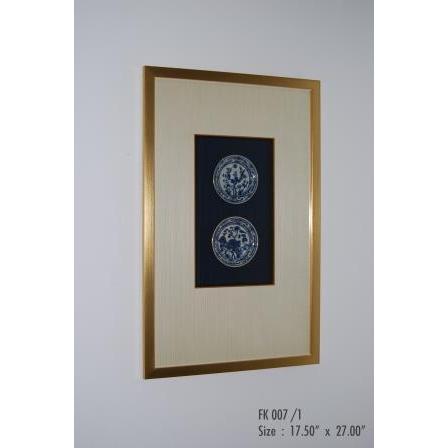 Framed Pair of Blue & White Season Plates by Dessau Home