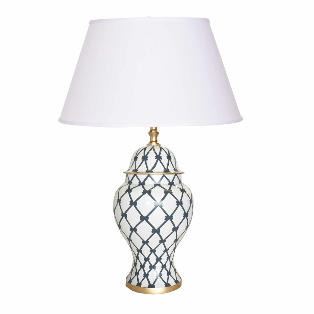 French Twist in Grey Table Lamp by Dana Gibson