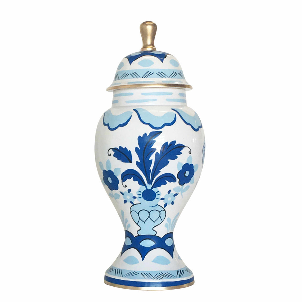 Ginger Jar, Medium 15"H in Blue Sullivan by Dana Gibson