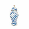 Ginger Jar, Medium 16"H in Navy Parsi by Dana Gibson