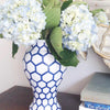 Ginger Jar, Small 12"H in Blue Mesh by Dana Gibson