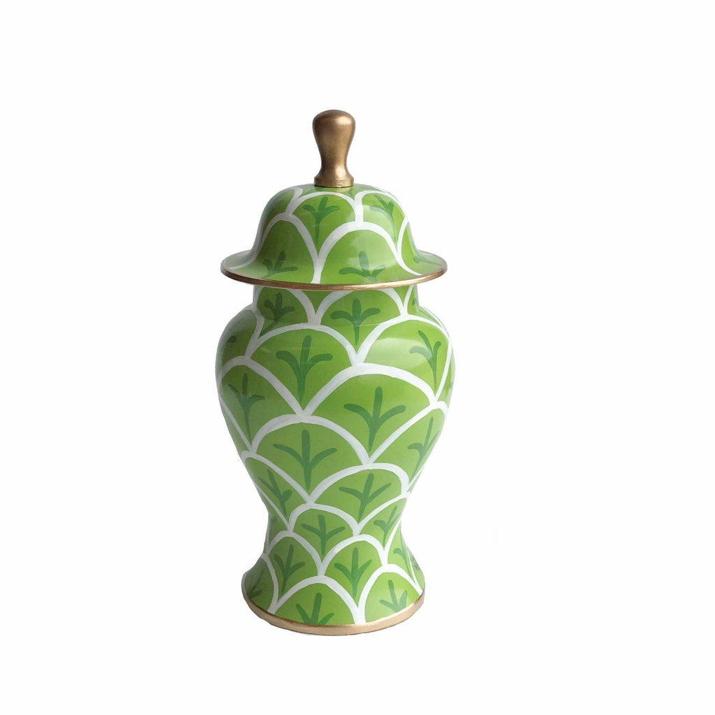 Ginger Jar, Small 12"H in Green Bedford by Dana Gibson
