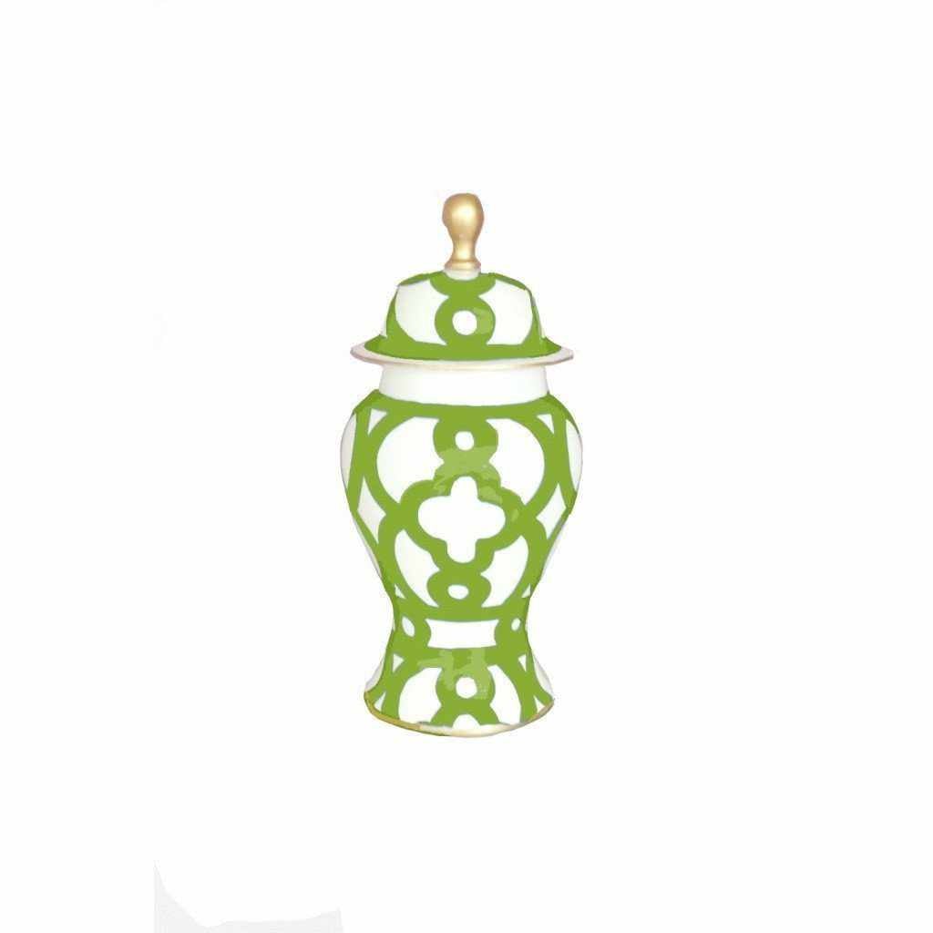 Ginger Jar, Small 12"H in Green Ming by Dana Gibson