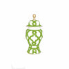 Ginger Jar, Small 12"H in Green Ming by Dana Gibson