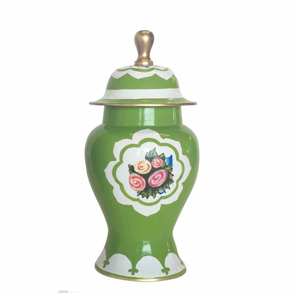 Ginger Jar, Small 12"H in Green Waldorf by Dana Gibson